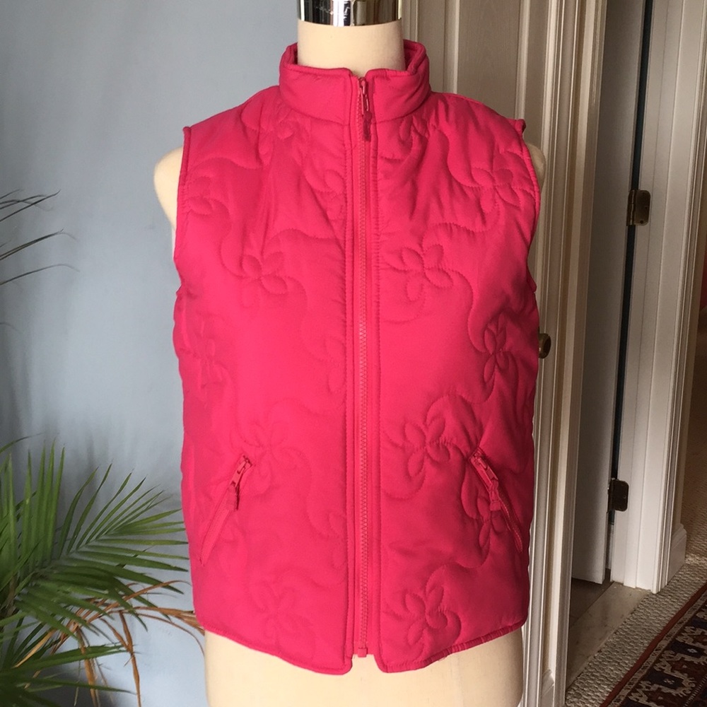 🍋 Hanna Andersson girls xl pink puffer vest, new
